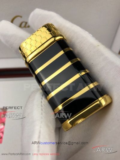 ARW 1:1 Replica New Style Cartier Limited Editions Stainless Steel Jet lighter Black&Yellow Gold